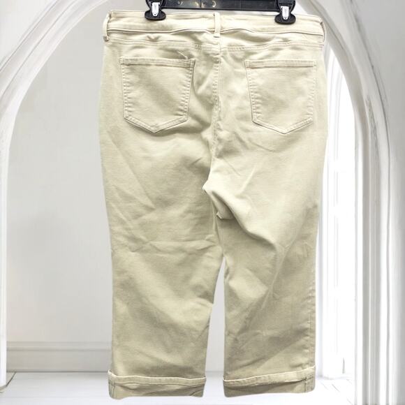 NYDJ Marilyn Straight Crop Jeans Women's size 16 Light Tan - Picture 3 of 5